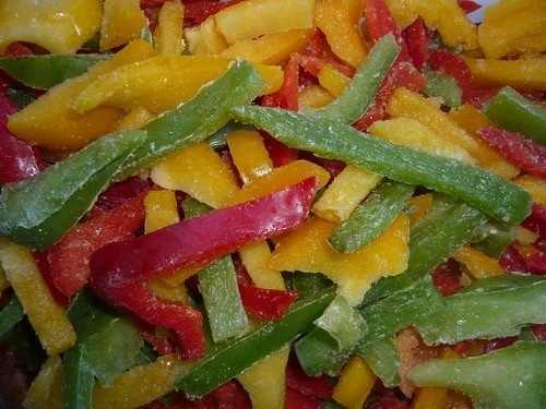 HACCP Chinese Frozen Products Frozen Vegetables and Fruits IQF Mixed Pepper Strips