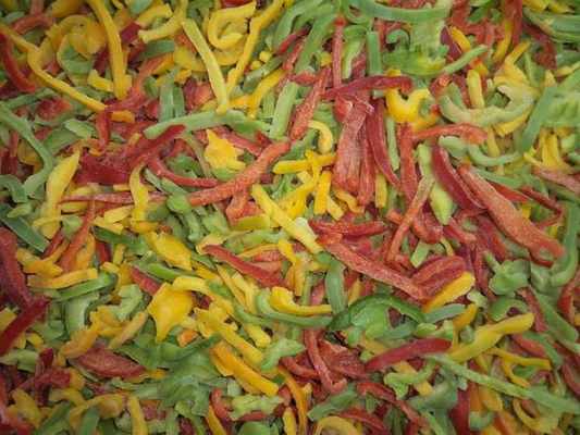 HACCP Chinese Frozen Products Frozen Vegetables and Fruits IQF Mixed Pepper Strips