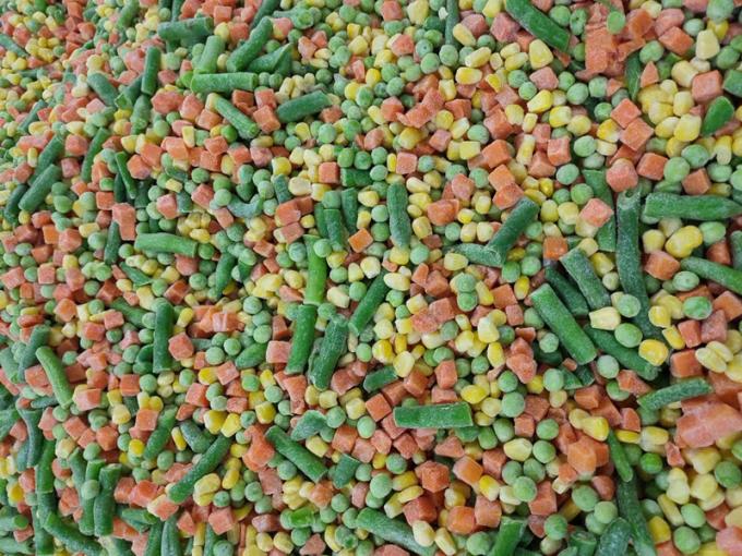 Калифорнийская смесь овощей IQF 3-компонентная замороженная цельная ингредиенты BRC HALAL HACCP Сертифицированная свежая кукуруза кубиками нарезанные фрукты морковь) 4